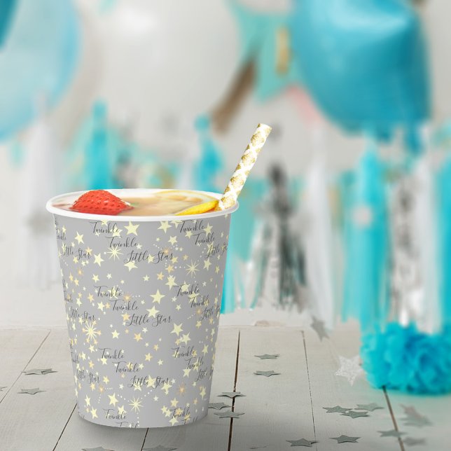 Gobelets En Papier Mignon Genre Neutre Twinkle Twinkle Little Star (Créateur téléchargé)