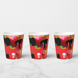 Gobelets En Papier Mikitiez crâne rouge toxique pomme vegan été