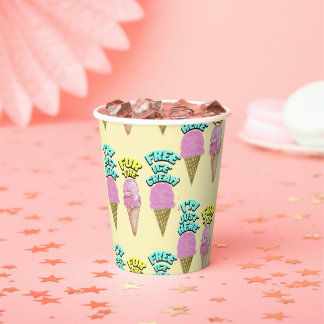 Gobelets En Papier Mikitiez glaces fête favori été