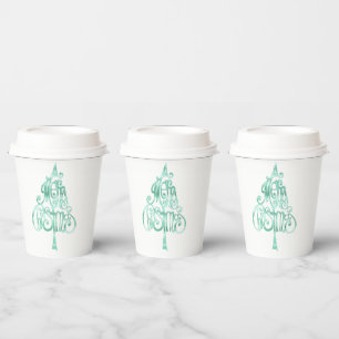 Gobelets En Papier Mint Green Glam Noël