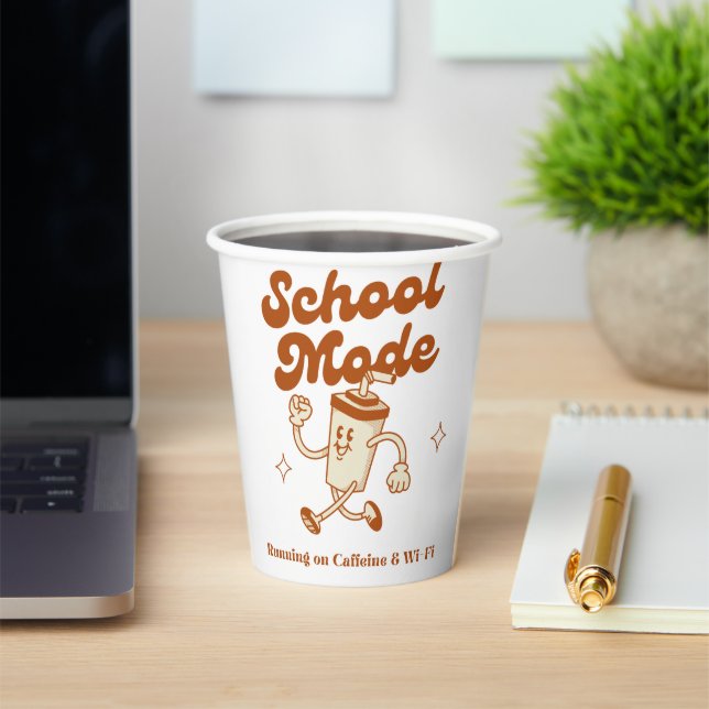Gobelets En Papier Mode école : Courir sur caféine et Wi-Fi - Mug (Insitu)