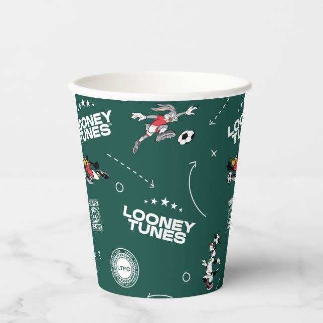 Gobelets En Papier Modèle de manuel de football LOONEY TUNES™ (Recto)