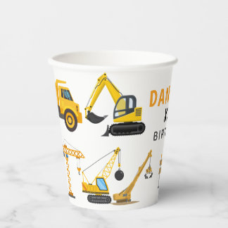 Gobelets En Papier Modern Construction Simple Kid's Birthday