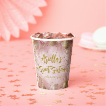 Modern sweet 16 pink gold balloons