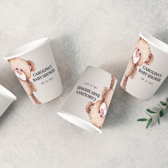 Gobelets En Papier Moderne élégant nous pouvons attendre baby shower (Créateur téléchargé)