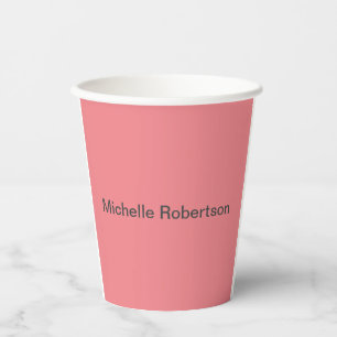 Gobelets En Papier Moderne minimaliste simple Ajouter son propre nom