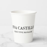 Moderne tendance Elégant Simple White Manager