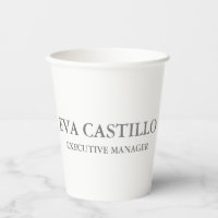 Moderne tendance Elégant Simple White Manager
