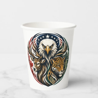 Gobelets En Papier Monde de la faune Unité Football Animal Art 2026