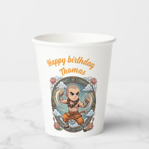 Gobelets En Papier Monk Martial Arts Anime Chibi Gamer Birthday
