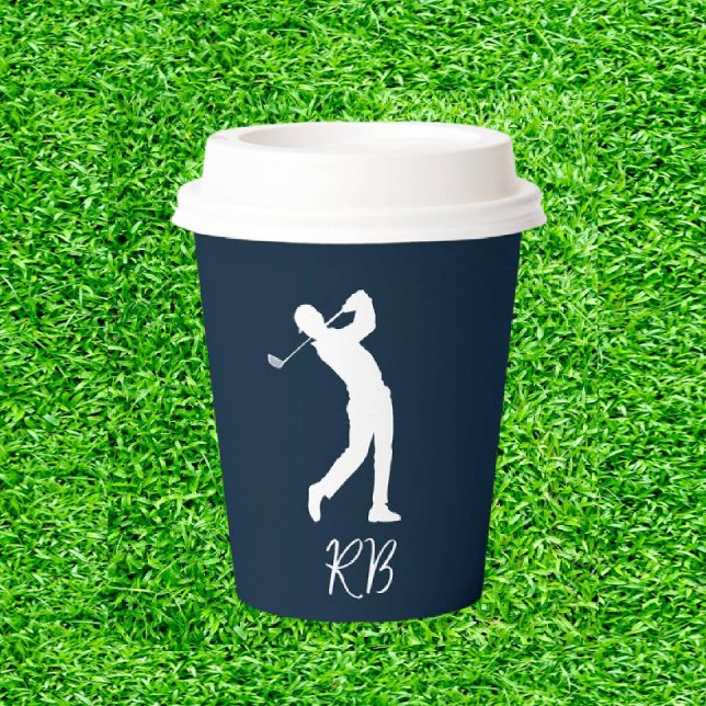 Gobelets En Papier Monogramme de la marine masculine (Tee Up the Perfect Gift for Dad!)