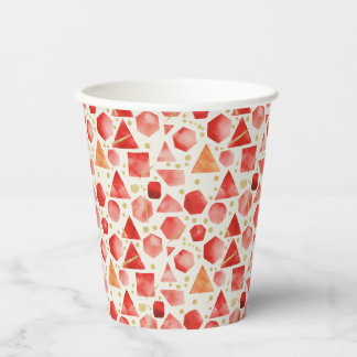 Gobelets En Papier Mosaïque Prisme Rubis