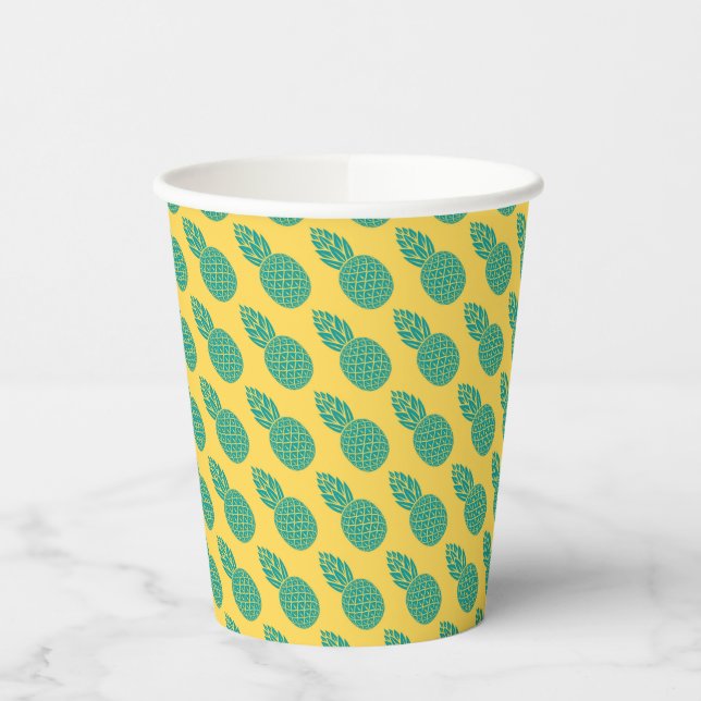 Gobelets En Papier Motif ananas (Gauche)