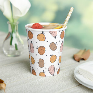 Gobelets En Papier Motif Citrouille moderne - Coupes de papier