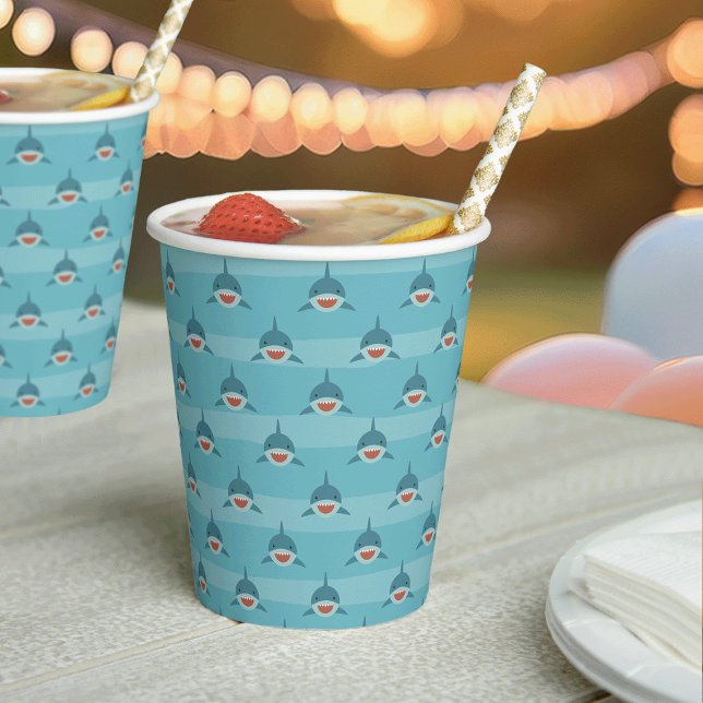 Gobelets En Papier Motif d'appât de requin (Créateur téléchargé)