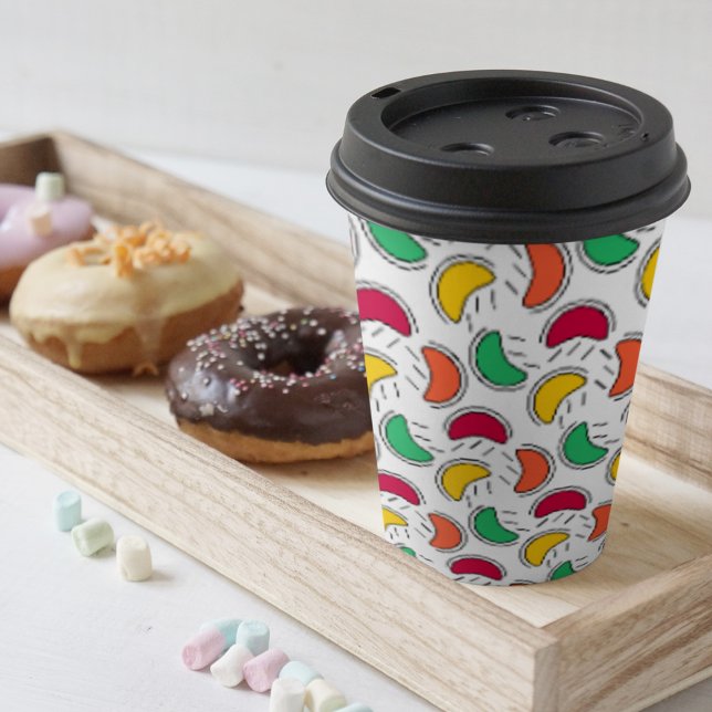Gobelets En Papier Motif de dessin animé de bonbons (Candy cartoon kids birthday party candy, sweet treat, candies, chocolate, paper cups)