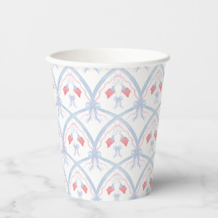 Gobelets En Papier Motif de drapeau rouge, blanc et bleu 4 juillet