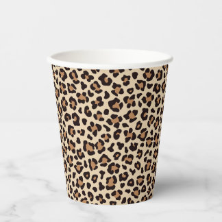 Gobelets En Papier Motif de fourrure léopard