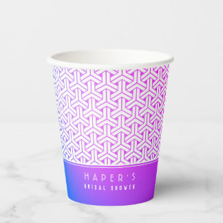 Gobelets En Papier Motif de kimono 毘沙門亀甲柄 Réception de mariage