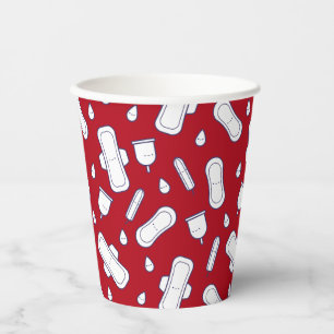 Gobelets En Papier Motif de la première période du Parti Rouge Blanc 