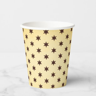 Gobelets En Papier motif de l'insigne du shérif