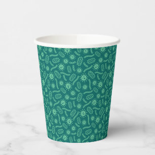 Gobelets En Papier Motif de microbes verts