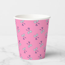 Motif de raquette de Badminton rose