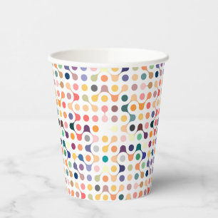 Gobelets En Papier Motif de structure moléculaire