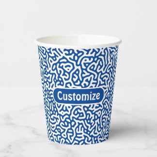 Gobelets En Papier Motif de Turing artistique Abstrait foncé violet