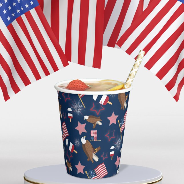 Gobelets En Papier Motif du 4 juillet (Créateur téléchargé)
