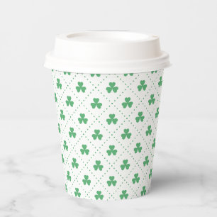 Gobelets En Papier Motif Feuilles de Trèfle St. Patrick's Day-53224
