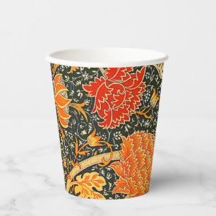 Gobelets En Papier Motif floral vintage William Morris Cray
