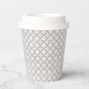 Gobelets En Papier Motif géométrique beige islamique
