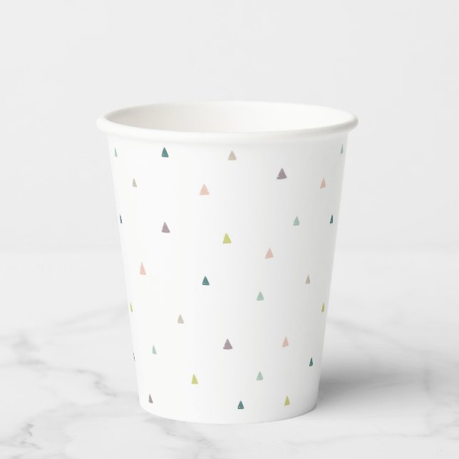 Gobelets En Papier Motif Pastel Triangle (Recto)