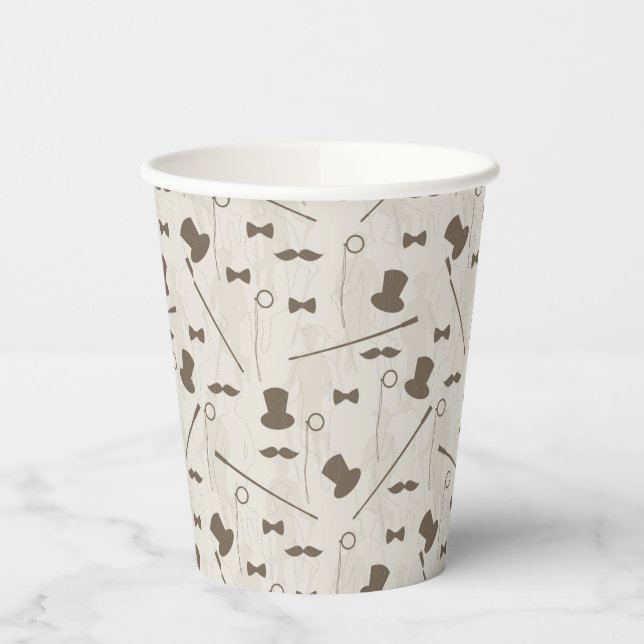 Gobelets En Papier Motif rétro pour homme 2 (Gauche)