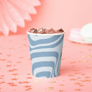 Gobelets En Papier Motif Super Y2K rétro bleu