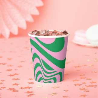 Gobelets En Papier Motif Super Y2K rétro-tordu coloré