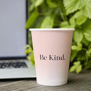 Gobelets En Papier Motivation positive Omber rose moderne
