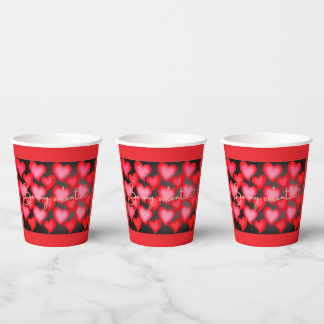Gobelets En Papier Mug Cœur de la Saint-Valentin