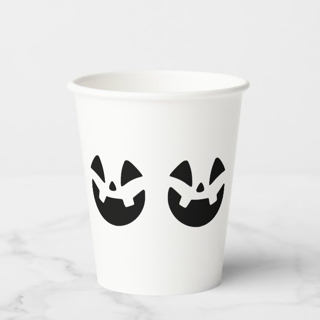 Gobelets En Papier Mug d'Halloween éffrayant Jack-o'lanterne (Recto)