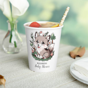 Gobelets En Papier Mystical Pretty Wolf Baby shower