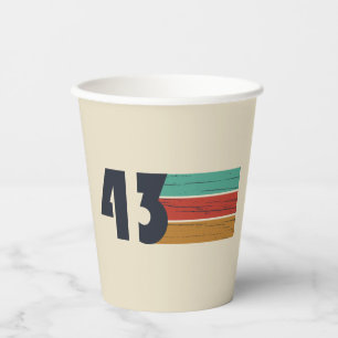 Gobelets En Papier né en 1943 anniversaire vintage