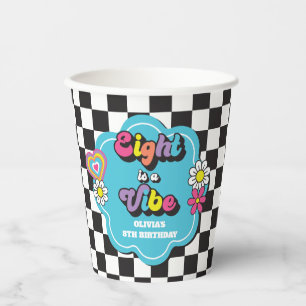 Gobelets En Papier Neon 90s Rétro Eight est une ambiance 8e anniversa