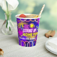 Neon Glow Purple Girl's Bowling Birthday Party