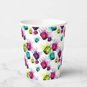 Gobelets En Papier Neon Nail Motif polonais