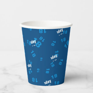 Gobelets En Papier N'importe quel âge et nom anniversaire heureux per