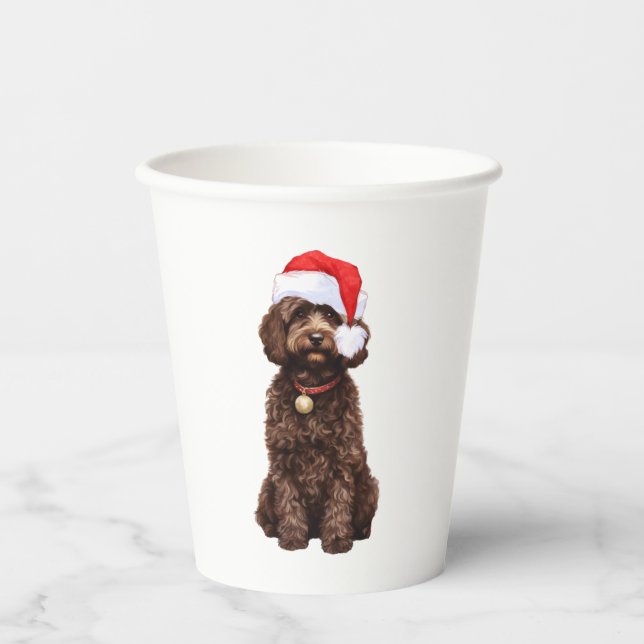 Gobelets En Papier Noël Cockapoo (Recto)