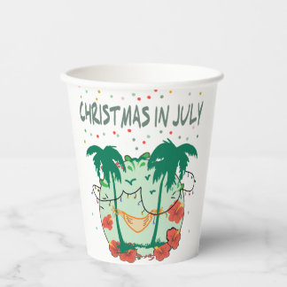 Gobelets En Papier Noël en juillet Arbre de Noël tropical coloré