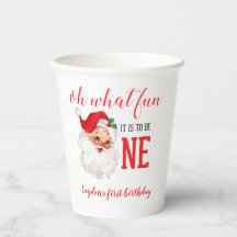 Noël Vintage Père Noël premier anniversaire