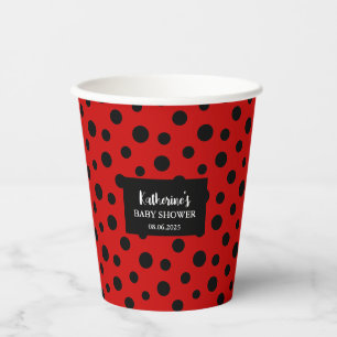 Gobelets En Papier Notre petite dame est en route pour baby shower fi